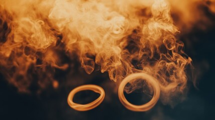 Fiery Smoke Ring: An Ethereal Apparition