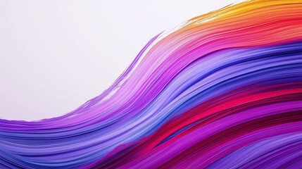 Abstract vibrant acrylic brush strokes in various colors on a light background