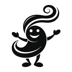 snail on white background