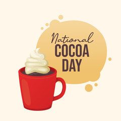 National Cocoa Day vector design template good for celebration usage. National Cocoa Day design. flat design. eps 10.