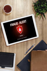 Cyber security software show alert of cyber attack for protection snugly. Danger from virus,...