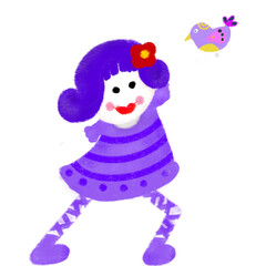 Happy girl ,Happy kid cartoon doodle collection, cartoon characterscollection, cartoon characters