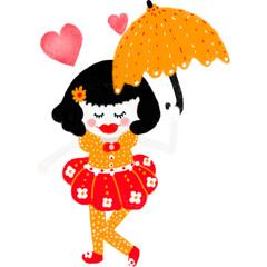 Happy girl ,Happy kid cartoon doodle collection, cartoon characterscollection, cartoon characters