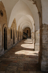 Arched passage in the Old City of Jerusalem.