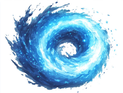 recommend clip art: A vibrant swirling vortex of blue water, creating an abstract and dynamic flow of energy and movement.