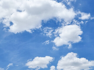 abstract blue sky high shape outdoor group of white clouds background in summer gradient light beauty background. beautiful bright cloud and calm fresh wind air