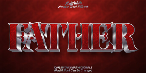 Father Vector Text Effect Editable Alphabet Mafia Gangster Elegant Boss