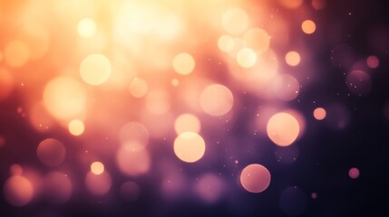 Enchanting Bokeh Lights in Shades of Warm Orange and Purple
