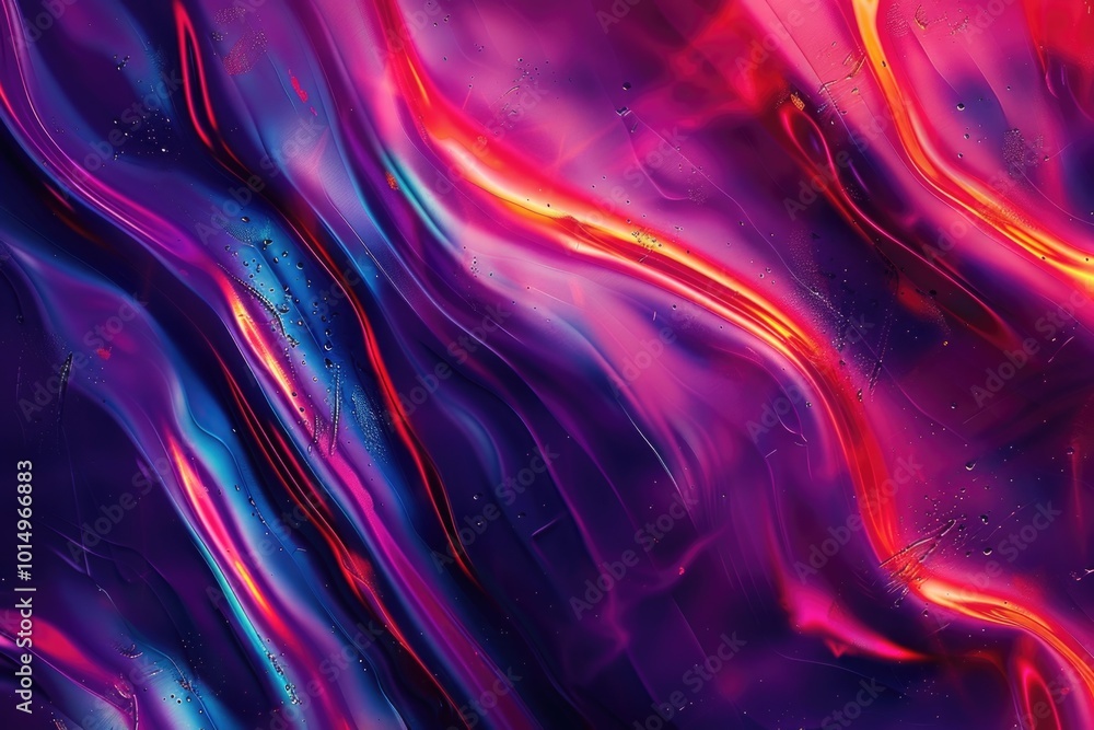 Aufkleber a unique abstract design featuring purple and red lines on a textured background