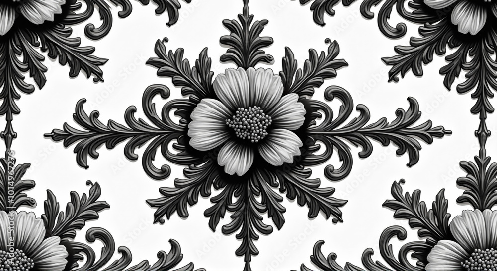 Wall mural floral background