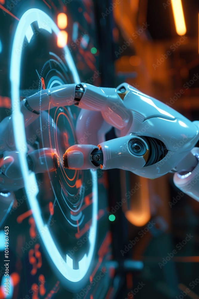 Poster robotics, automation, technology, innovation, futuristic concept, artificial intelligence, machine l