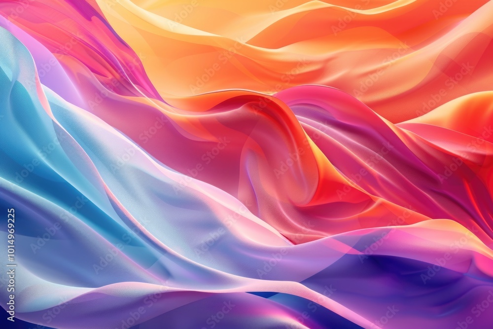 Poster a close-up shot of vibrant fabric with intricate patterns and colors, perfect for use in fashion des