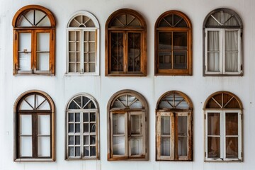 Obraz premium Exterior view of a building with multiple windows along its side