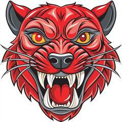 Obraz premium Tiger Panther Mascot Logo vector 