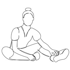 One continuous single drawing line art doodle teenager, girl, young, woman, lifestyle, fashion, teenage. Isolated flat illustration hand draw contour on a white background
