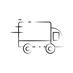 Vector car icon editable on a white background.