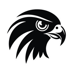 Simple Design of Peregrine Falcon Head Vector