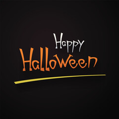 Obraz premium a handwritten halloween lettering on dark back