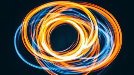 Vibrant Circular Abstract Light Trails