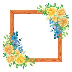 frame with flowers