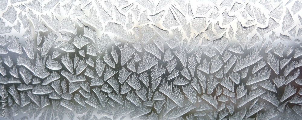 Aufkleber frosty ice texture closeup with abstract patterns