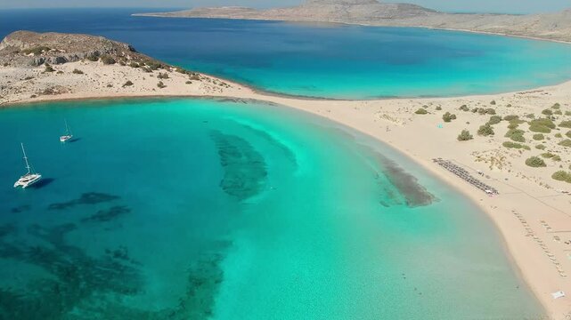 The beaches Simos and Sarakiniko of Elafonisos island, Greece
