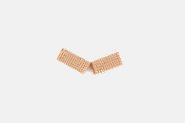 A stack of wafers with a white background