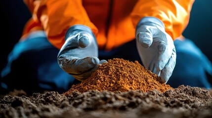 Soil Sample Analysis by Civil Engineer in Geotechnics
