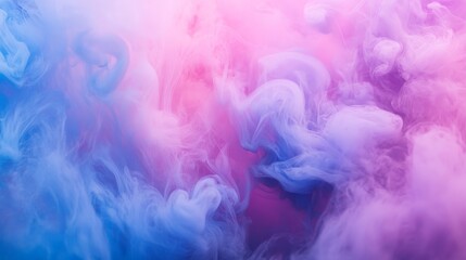 Fototapeta premium Ethereal Smoke Swirls in Vibrant Shades of Blue and Purple