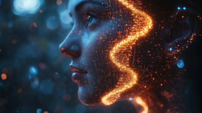 Evolving Healthcare: DNA Double Helix Transforms into Personalized Holographic Health Profile