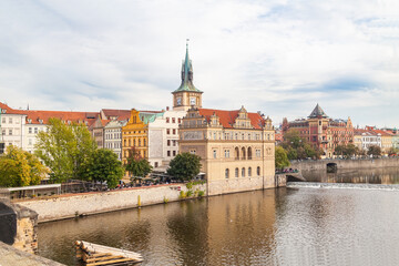 View from Charles Bridge of Smetana Museum, Prague, Czech Republic