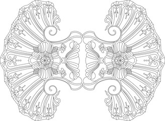 Drawings, sketches, vector illustrations, silhouettes, designs, ornaments, classic vintage abstract, modern ethnic carvings