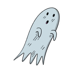 Halloween ghost character cute happy ghost for halloween decor
