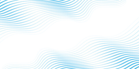 Abstract pattern of blue wavy lines on white background. Vector Illustration