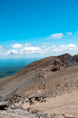 The scenery of Changbai Mountain in northeastern China is an ancient volcanic geological landscape