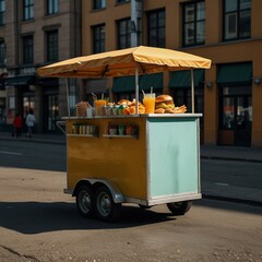 food cart on the street fruit shop