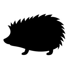 Hedgehog animal silhouette. Vector image