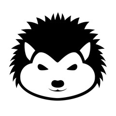 Hedgehog animal silhouette. Vector image