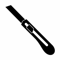 Cutter knife icon. Flat image