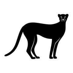 Leopard animal silhouette. Vector image