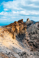 Rock Close up of Tianchi Volcanic Geological Landscape in Paektu Mountain(Changbai Mountain), China