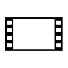 Film strip silhouette. Vector image