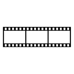 Film strip silhouette. Vector image