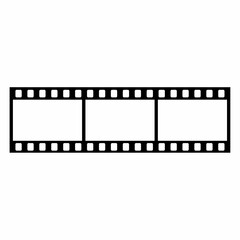 Film strip silhouette. Flat image
