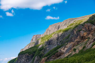 The scenery of Paektu Mountain(Changbai Mountain) in northeast China is an ancient volcanic geological landscape.