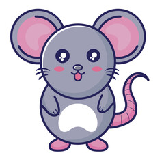 cute little mouse with happy