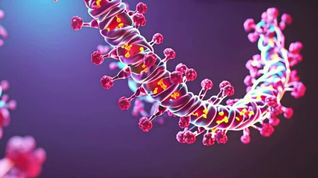 A 3D animation chromosomes duplicating X-shaped structures, DNA coiling. genetic information compacting cell prepares for division, 4k High-Quality background Animation Video