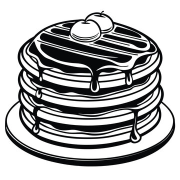 recommend clip art: Pancake Stack Vector silhouette.