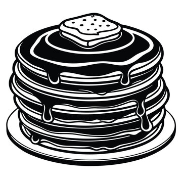 recommend clip art: Pancake Stack Vector silhouette.
