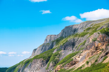 The scenery of Paektu Mountain(Changbai Mountain) in northeast China is an ancient volcanic geological landscape.